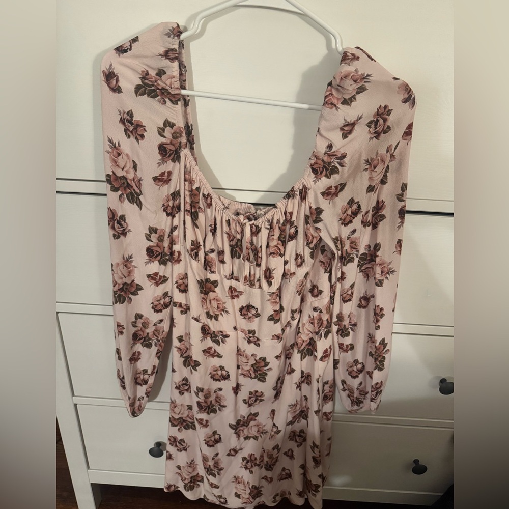 Sunday Best Blush Floral Long Sleeve Dress